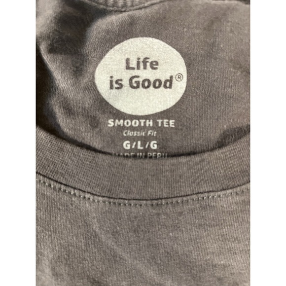Life Is Good SS T Shirt Lg Gray - Picture 3 of 6